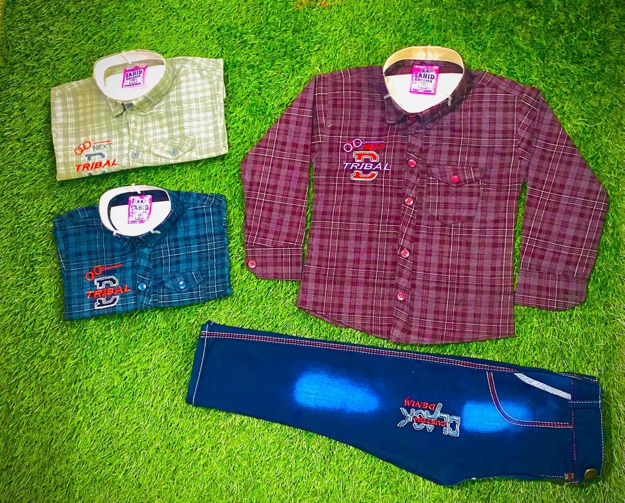 Cheek Shirt full denim full pant Deep